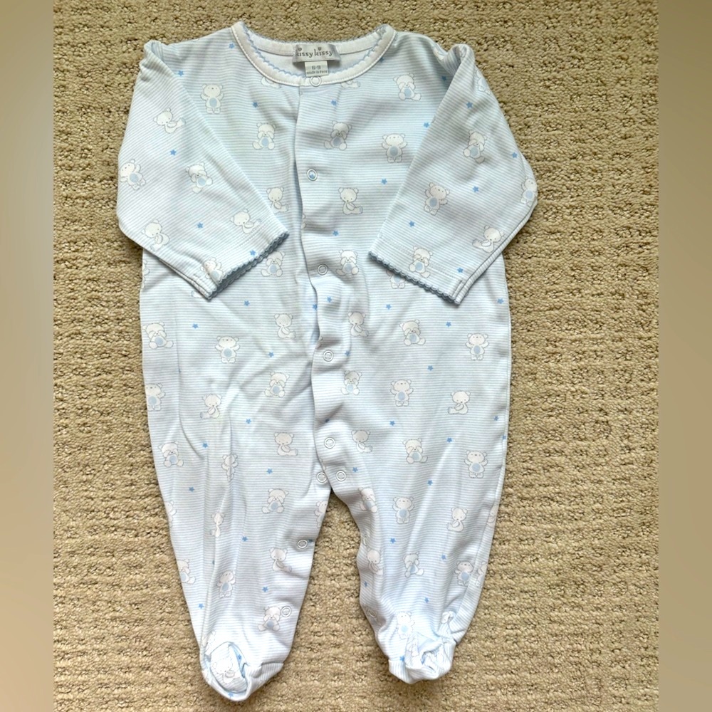 NWOT Kissy Kissy Light Blue Footie